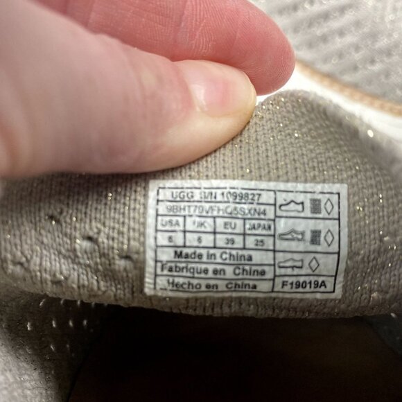 Ugg Sammy Metallic Chevron Sneaker 8 - Picture 3 of 10